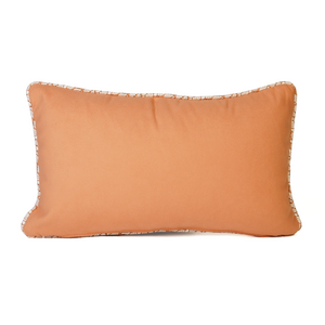 Back view of orange rectangle cushion cover