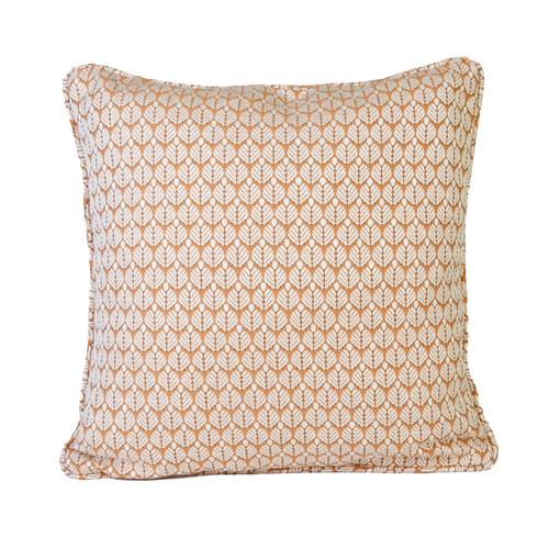 Front view of orange cushion cover