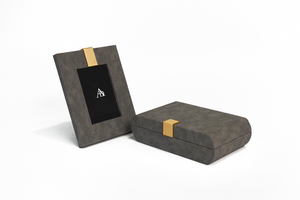 Ashley Box, Grey & Gold, for Rent