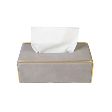 Tissue in grey tissue box