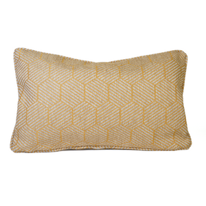 Back view of rectangle yellow cushion cover