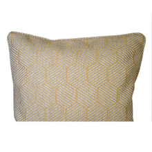 Details of square yellow cushion cover