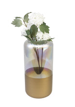 Astoria Vase, Brown & Clear Glass