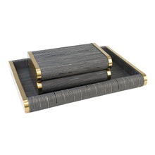 Bolton Tray, Black and Gold