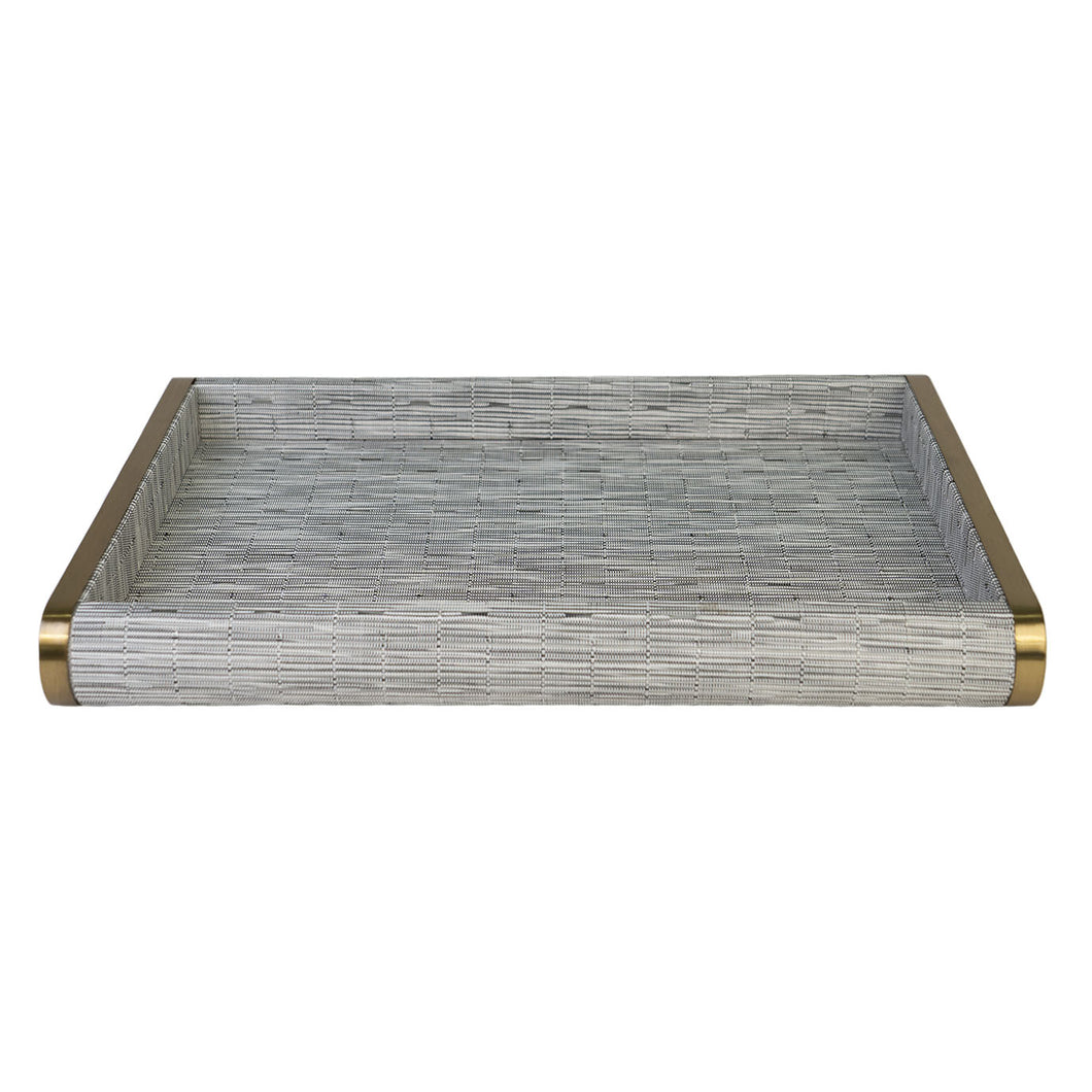 Bolton Tray, Grey and Gold