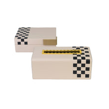 Beige Campbell tissue box with matching beige Campbell box