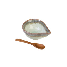 Celadon Sauce Bowl & Wooden Spoon