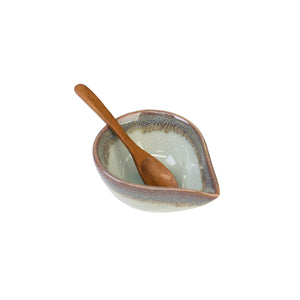 Celadon Sauce Bowl & Wooden Spoon