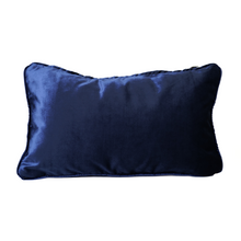 Back view of rectangle blue cushion cover