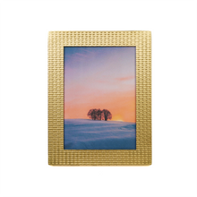 Front view of gold photoframe 