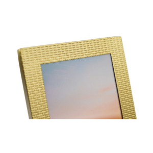 Detailed view of gold photoframe