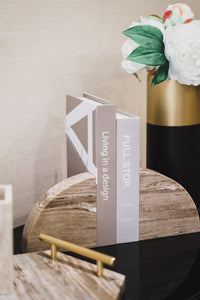 Hugo Bookends, Palissandro Wood Marble