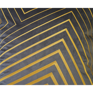 Lancaster Cushion Cover, Grey & Gold, 45x45 cm