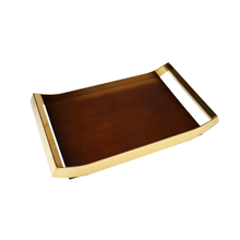 Majestic Tray, Brown & Gold
