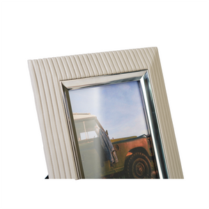 Detailed view of silver photoframe