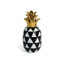 Pavia Pineapple, Black, White & Gold