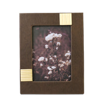 Front view of brown & gold photoframe