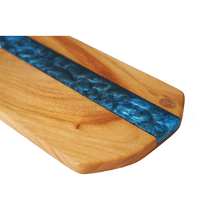 Sapphire Serving Board, Navy Blue & Wood
