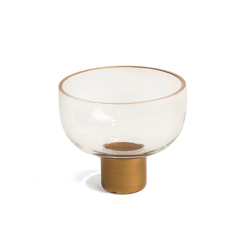 Sawyer Vase, Glass & Gold