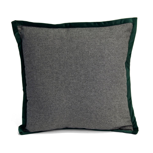 Seville Cushion Cover, Grey & Dark Green