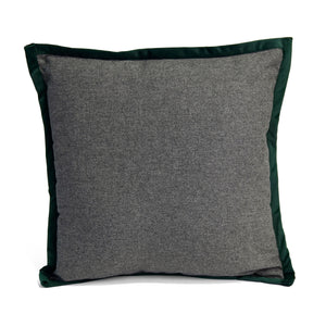 Seville Cushion Cover, Grey & Dark Green, 45x45 cm