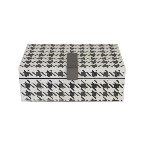 Surrey Box Large, Black, Cream & Silver