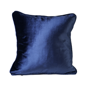 Back view of blue square cushion cover