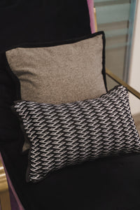 Seville Cushion Cover, Grey & Black, 45 x 45 cm