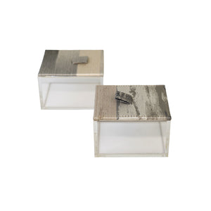 Trogir box with matching beige and olive Brac box