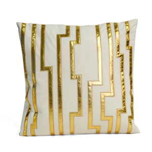 Vegas Cushion Cover, White & Gold, 45 x 45 cm