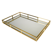 Top view of gold & mirror tray