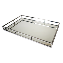 Top view of silver & mirror tray