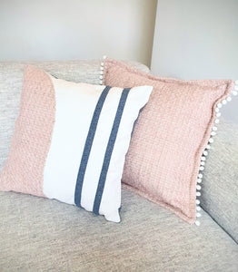 Holly Cushion Cover, Pink, Beige and Blue