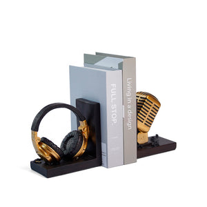 Audio Bookends, Set of 2, Bronze