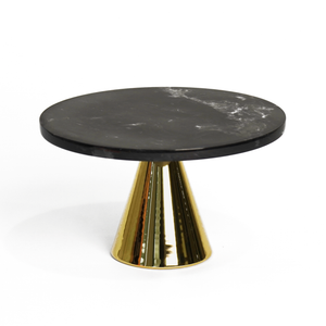 Chester Plate, Black Marble and Gold