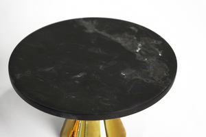 Chester Plate, Black Marble and Gold