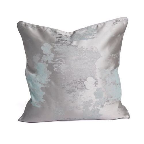 Sables Cushion Cover, Mint Blue and Silver