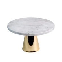 Chester Plate, White Marble and Gold