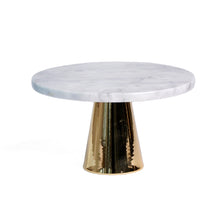 Chester Plate, White Marble and Gold