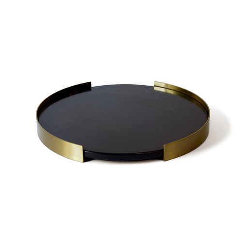 London Plate, Black Marble and Gold