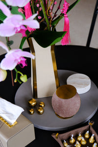 Winslet Vase, Beige and Gold