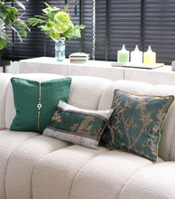 Fir Cushion Cover, Green & Silver, 30 x 50 cm