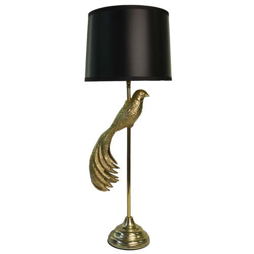 Drongo Lamp, Gold and Black