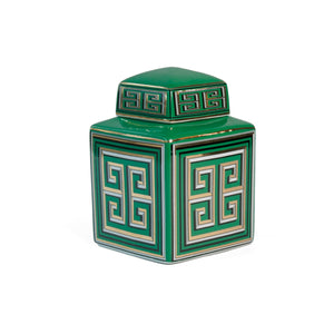 Empire Jar, Green and Gold