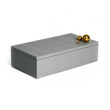 Finley Box, Grey and Gold