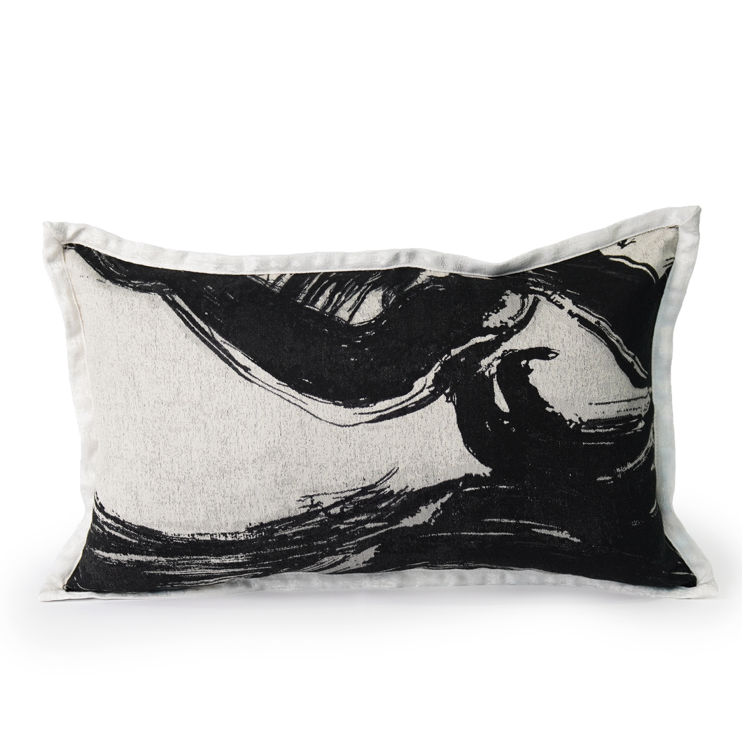 Hudson Cushion Cover, Black and Grey, 30x50cm
