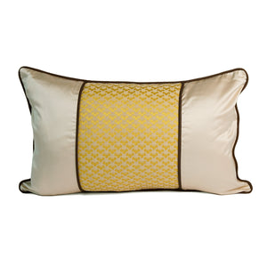 Kenji Cushion Cover, Yellow and Light Gold, 30 x 50cm