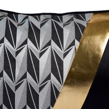 Lexington Cushion Cover, Black & Gold, 30x50 cm