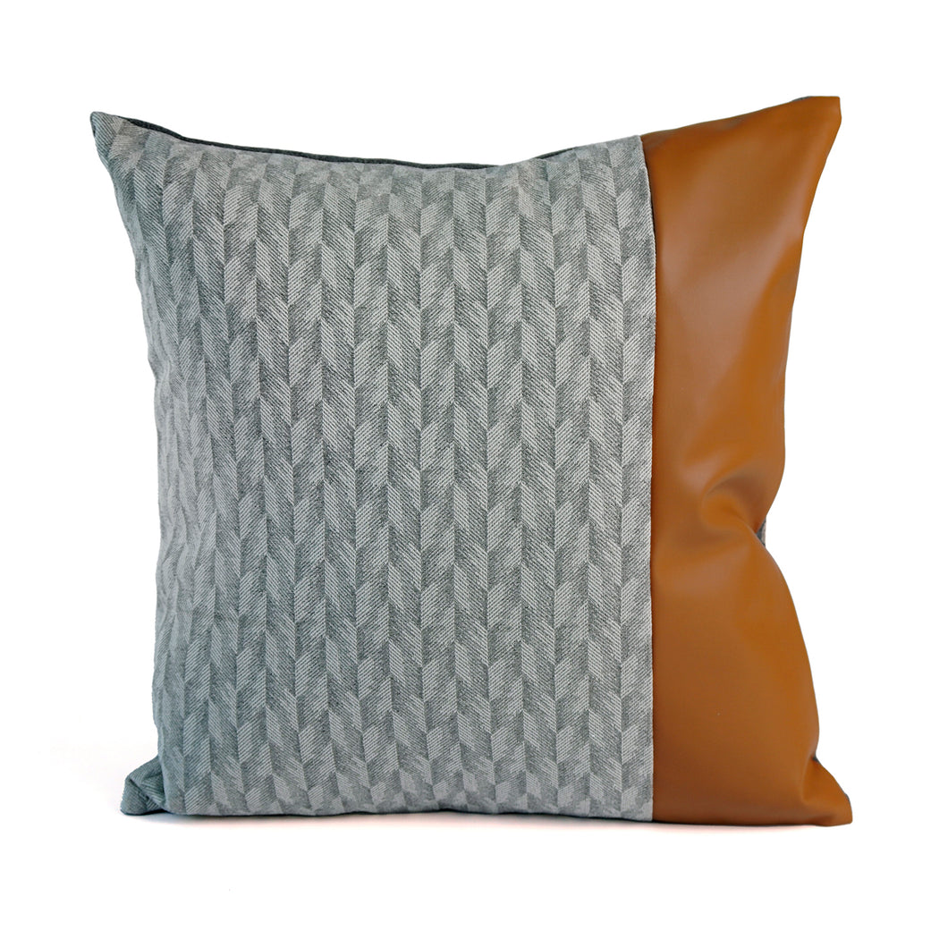 Oakland Cushion Cover, Grey & Brown, 45x45 cm