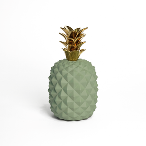 Pineapple Figurine, Green & Gold